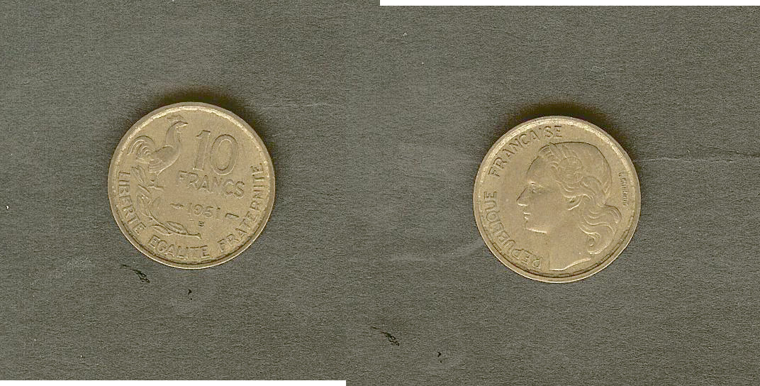 10 francs Guiraud 1951B EF+